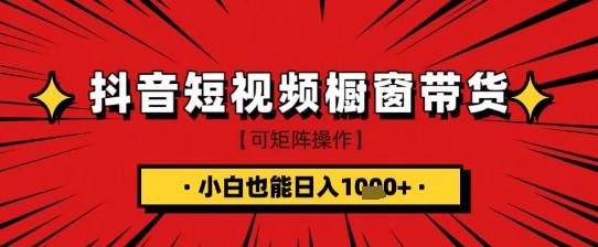 抖音短视频食品橱窗带货，小白轻松上手日入1k+【揭秘】-乐码云集