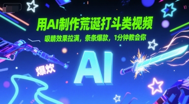 用AI制作荒诞打斗类视频，吸睛效果拉满，条条爆款，1分钟教会你-乐码云集