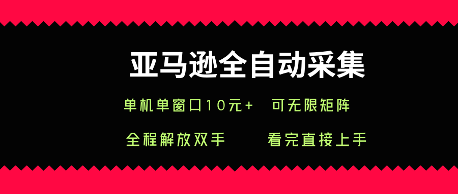 亚马逊全自动采集，单机单窗口一天10+，可无限矩阵去做【揭秘】-乐码云集