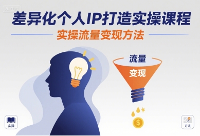 差异化个人IP打造实操课程，实操流量变现方法-乐码云集