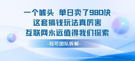 一个噱头单日卖了980米 这套搞钱玩法真厉害 互联网永远值得我们探索-乐码云集