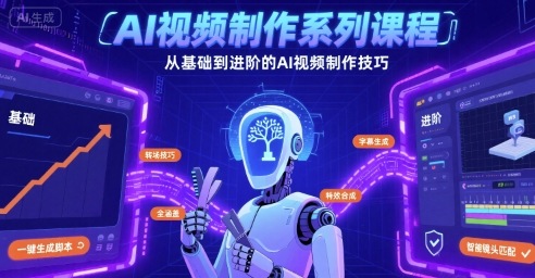 AI视频制作系列课程，从基础到进阶的AI视频制作技巧全涵盖-乐码云集