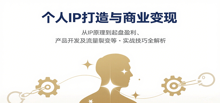 个人IP打造与商业变现，从IP原理到起盘盈利、产品开发及流量裂变等实战技巧全解析-乐码云集