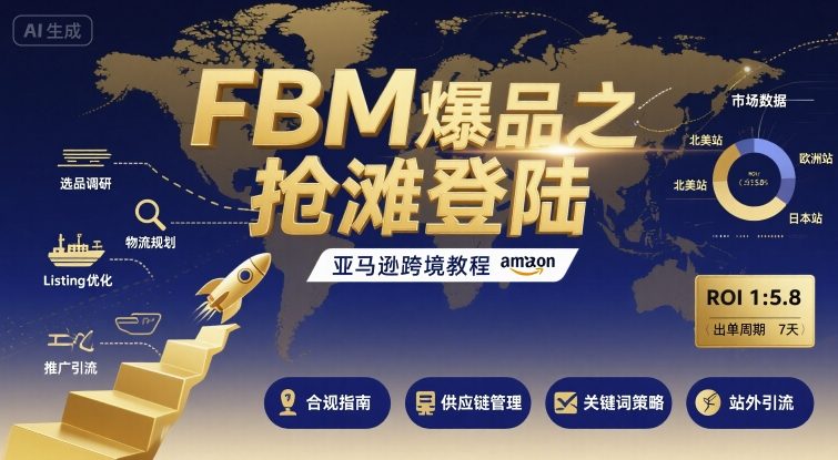 FBM爆品之抢滩登陆-亚马逊跨境教程-乐码云集