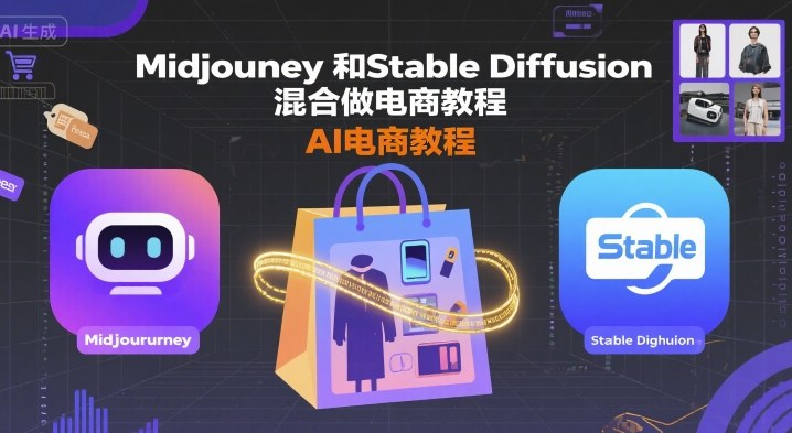 Midjourney和Stable Diffusion混合做电商教程-ai电商教程-乐码云集