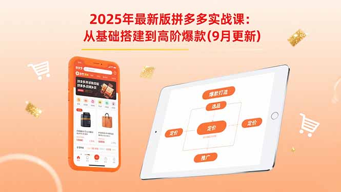 2025年最新版拼多多实战课：从基础搭建到高阶爆款(9月更新-乐码云集