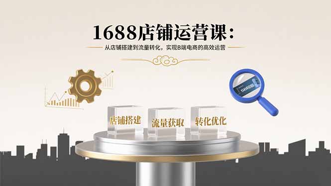 1688店铺运营课：从店铺搭建到流量转化，实现B端电商的高效运营-乐码云集