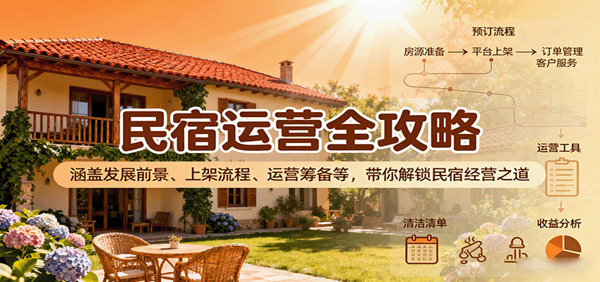 民宿运营全攻略：涵盖发展前景、上架流程、运营筹备等，带你解锁民宿经营之道-乐码云集