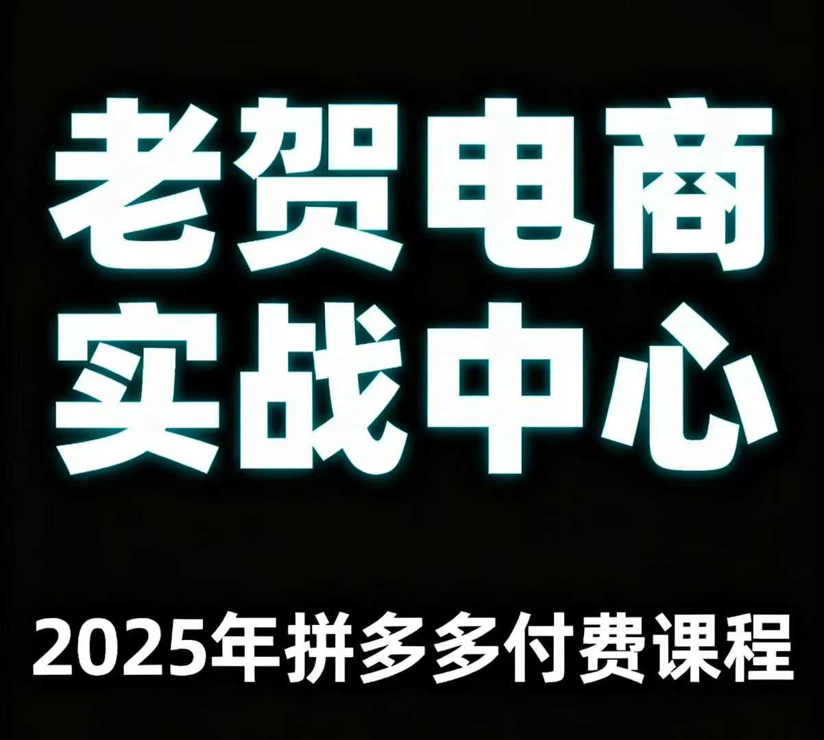 老贺电商2025年拼多多付费课程，用通俗易懂的方法告诉你多多怎么玩-乐码云集