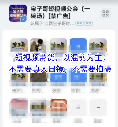 宝子哥头部团队短视频带货，以混剪为主，不需要真人出镜，不需要拍摄【更新9月】-乐码云集