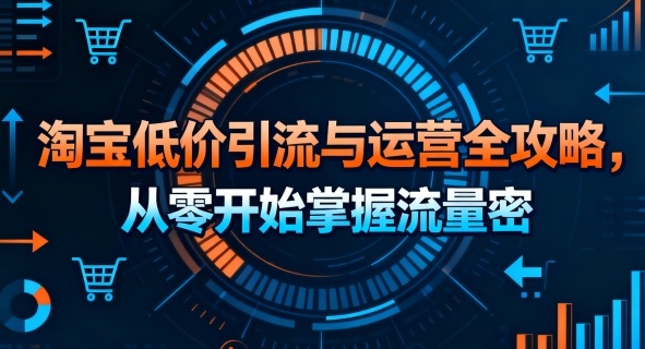 淘宝低价引流与运营全攻略，从零开始掌握流量密码-乐码云集