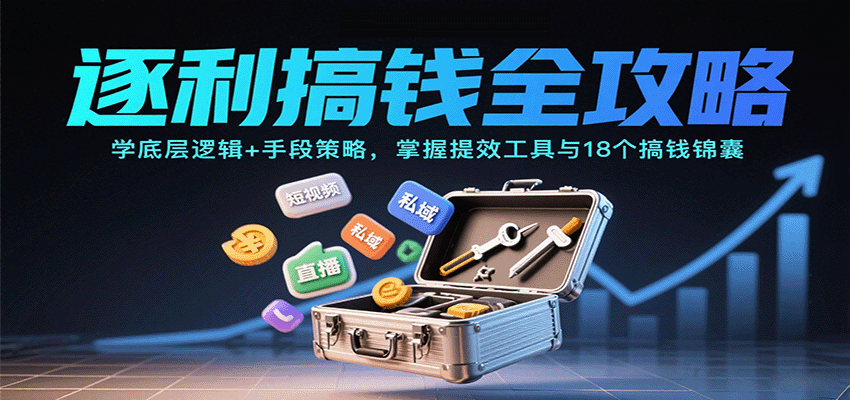 逐利搞钱全攻略：学底层逻辑+手段策略，掌握提效工具与18个搞钱锦囊-乐码云集