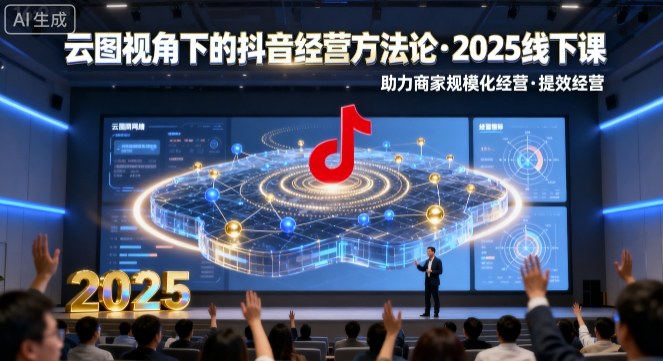云图视角下的抖音经营方法论，2025线下课，助力商家规模化经营，提效经营(录音+字幕)-乐码云集
