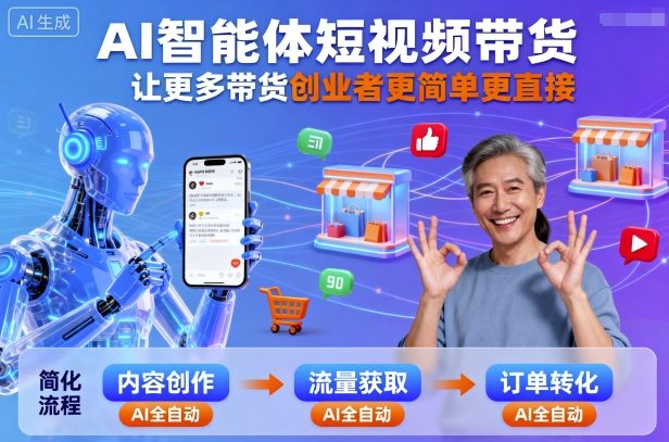 AI智能体短视频带货，让更多带货创业者更简单更直接-乐码云集