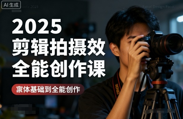 2025剪辑拍摄特效全能创作课，零基础到全能创作-乐码云集