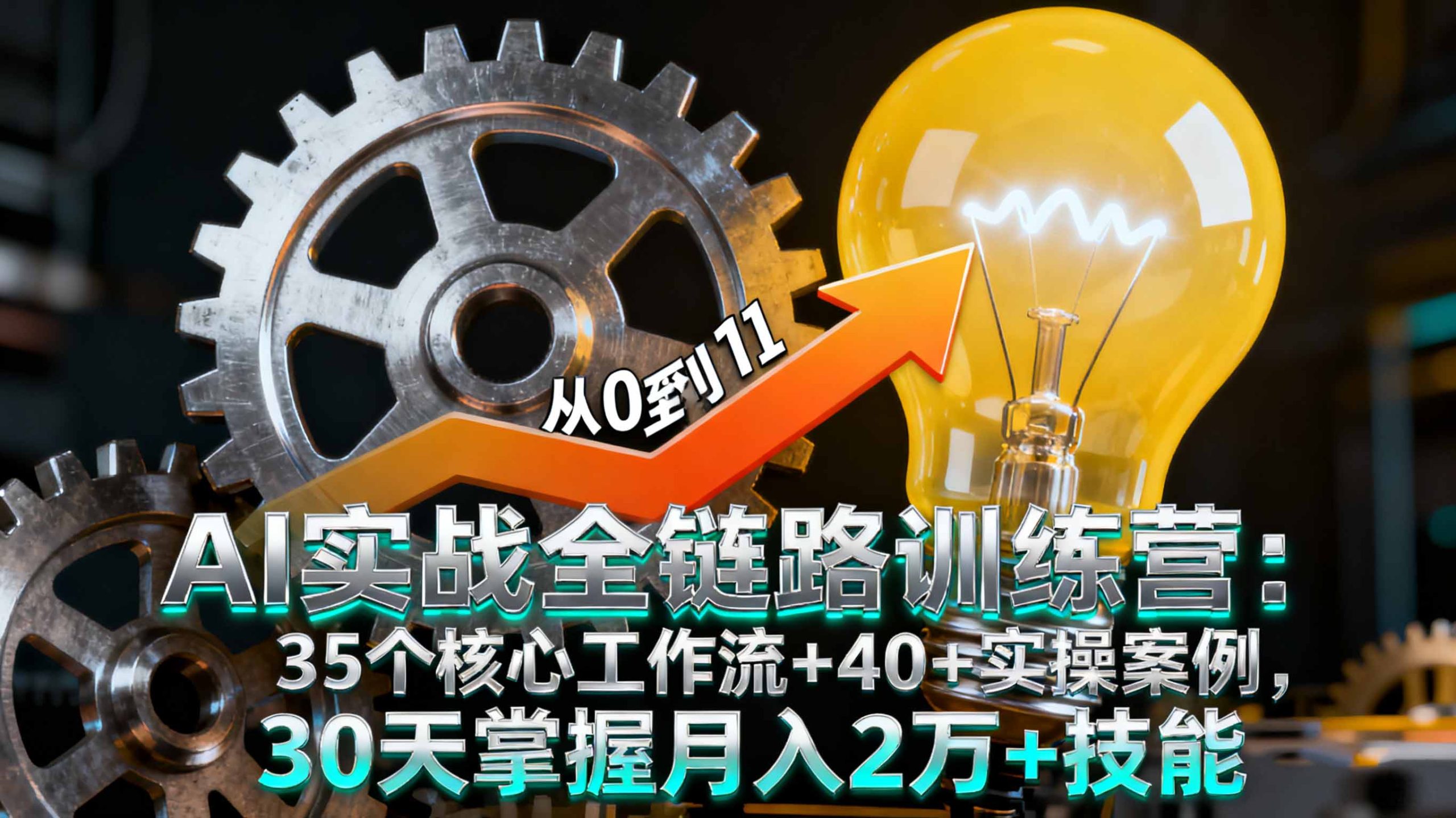 AI实战全链路训练营:35个核心工作流+40+实操案例,30天掌握月入2万+技能-乐码云集