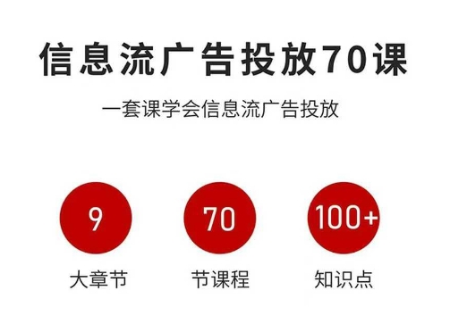信息流广告投放实战70课，一套课学会信息流广告投放，迄今为止，最系统化教程-乐码云集