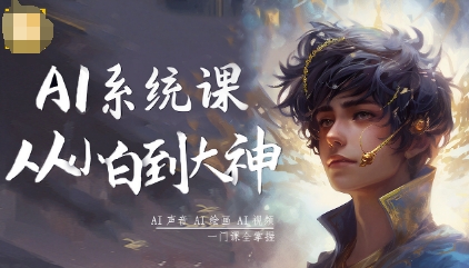 AI系统课程，从小白到大神系统学AI，AI声音-AI绘画-AI视频一门课全掌握-乐码云集