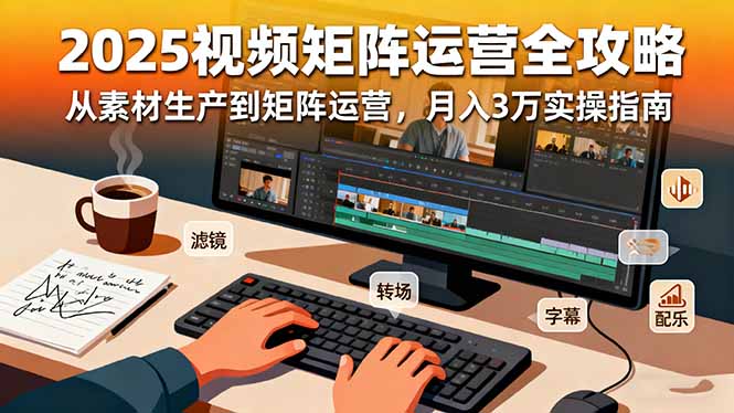 2025短视频矩阵运营全攻略：从素材生产到矩阵运营，月入3万实操指南-乐码云集