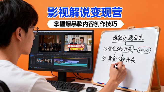 影视解说变现营：通过30+实战案例爆款内容创作技巧，掌握影视解说盈利密码-乐码云集