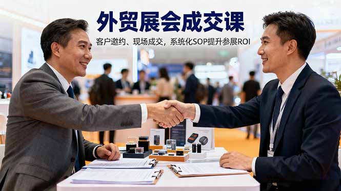 外贸展会成交课，含目标制定、客户邀约、现场成交，系统化SOP提升参展ROI-乐码云集