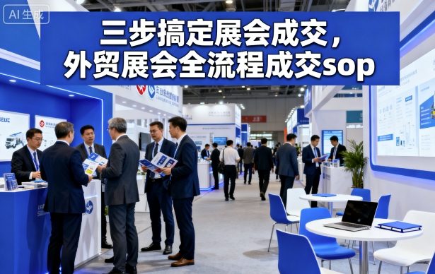 三步搞定展会成交，外贸展会全流程成交sop-乐码云集