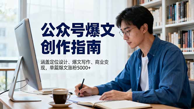 公众号爆文创作指南，涵盖定位设计+爆文写作+商业变现，单篇爆文涨粉5000+-乐码云集