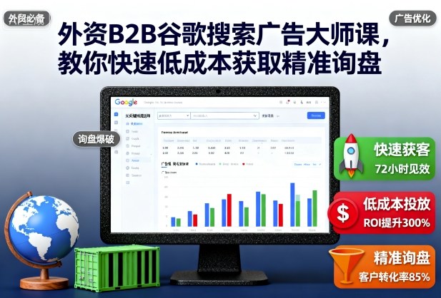 外资B2B谷歌搜索广告大师课，教你快速低成本获取精准询盘-乐码云集