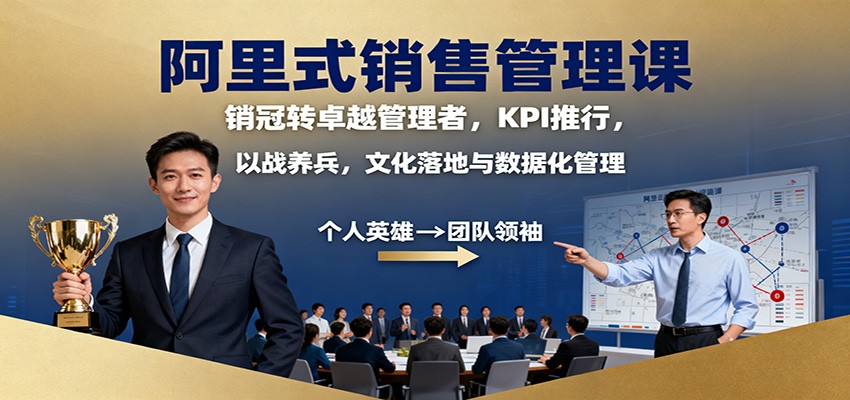 阿里式销售管理课：销冠转卓越管理者，KPI 推行，以战养兵，文化落地与数据化管理-乐码云集