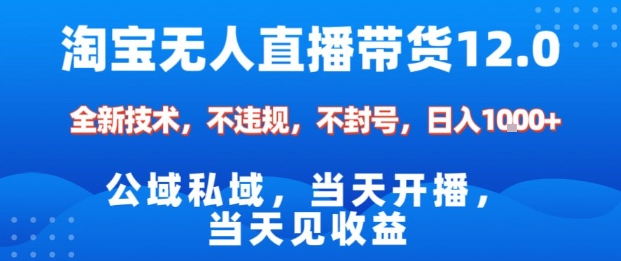 淘宝无人直播12.0，公域私域技术，不封号，不违规布局双十一流量风口，日入1k(独家技术)【揭秘】-乐码云集