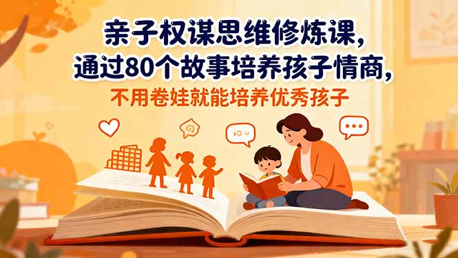 亲子权谋思维修炼课，通过80个故事培养孩子情商,不用卷娃就能培养优秀孩子-乐码云集