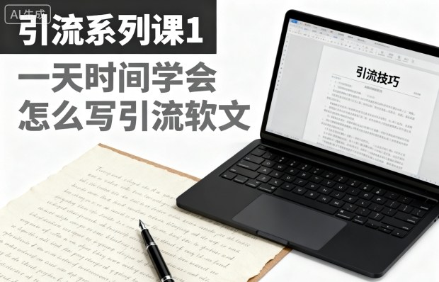 引流系列课1，一天时间学会怎么写引流软文-乐码云集
