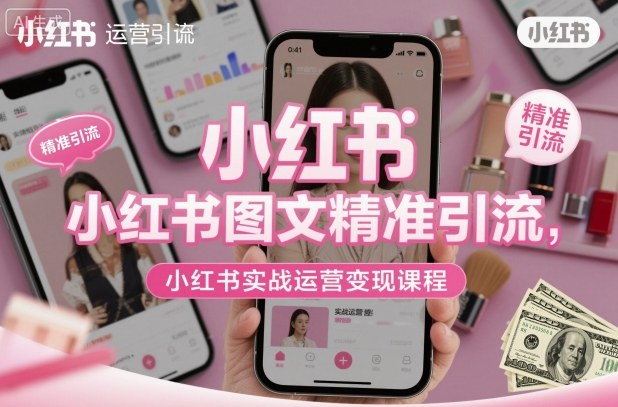 小红书图文精准引流，小红书实战运营变现课程-乐码云集