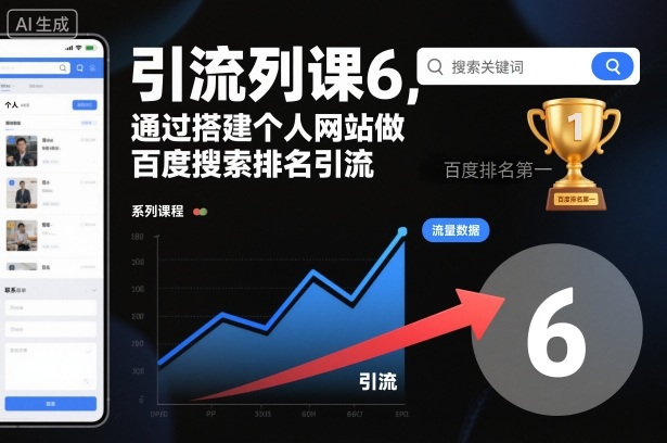 引流系列课6，通过搭建个人网站做百度搜索排名引流-乐码云集