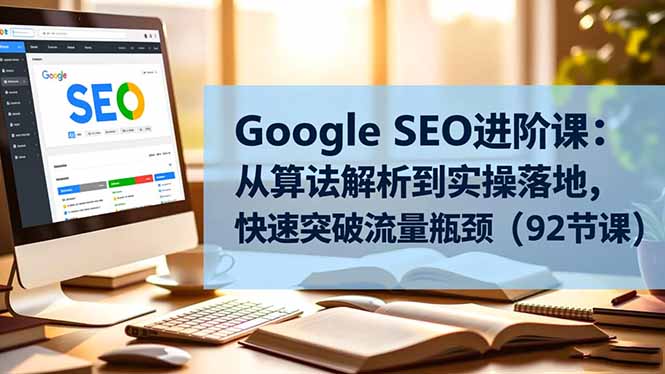 Google SEO进阶课：从算法解析到实操落地，快速突破流量瓶颈(92节课-乐码云集