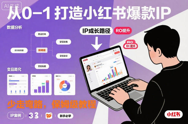 从0-1如何打造一个小红书爆款IP，少走弯路，保姆级教程-乐码云集