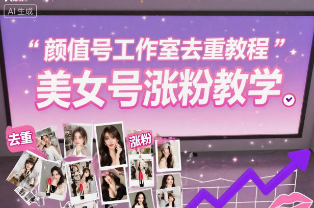 颜值号工作室去重教程，美女号涨粉教学-乐码云集