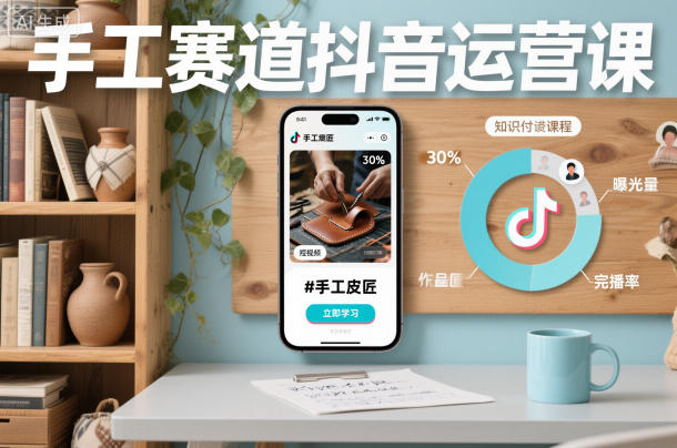 手工赛道抖音运营课，手工赛道流量运营-乐码云集