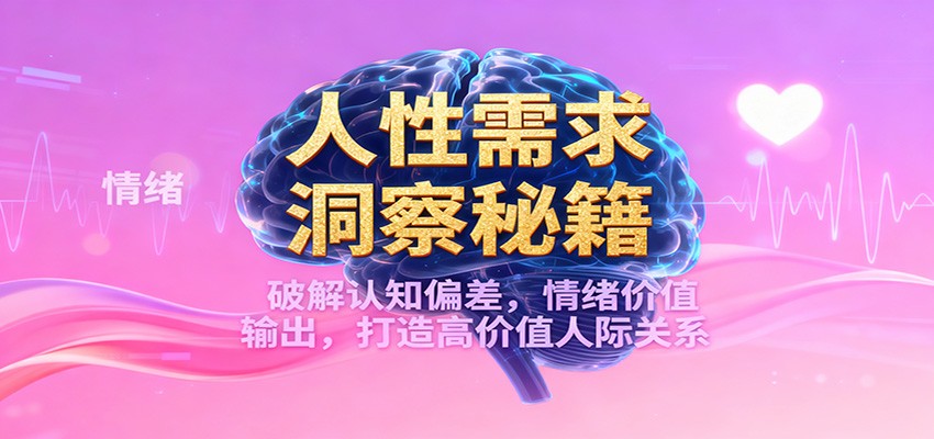 人性需求洞察秘籍，破解认知偏差，情绪价值输出，打造高价值人际关系-乐码云集
