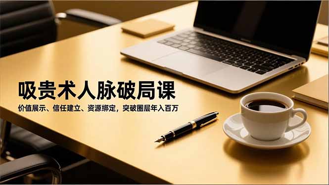 吸贵术人脉破局课，价值展示、信任建立、资源绑定，突破圈层年入百万-乐码云集