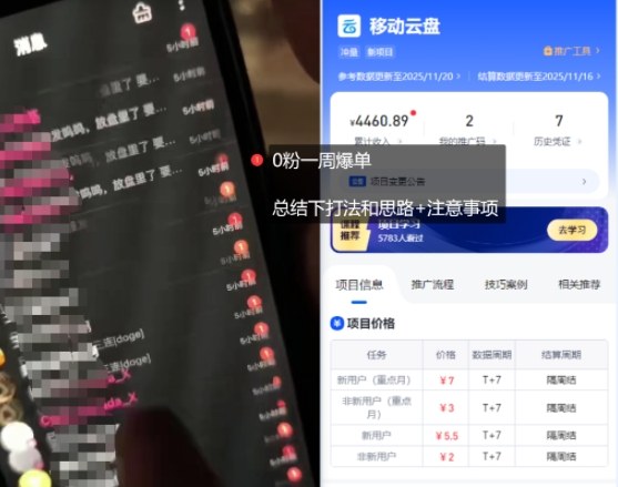移动云盘项目，我们自己实操爆单一周4000与经验总结