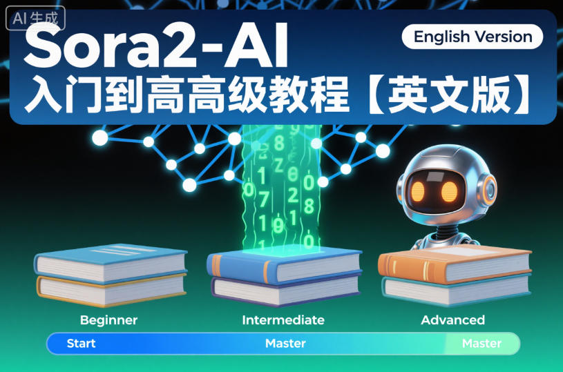 Sora2-AI入门到高级教程【英文版】-乐码云集