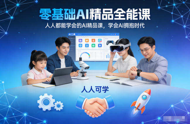 零基础AI精品全能课，人人都能学会的AI精品课，学会AI拥抱时代-乐码云集