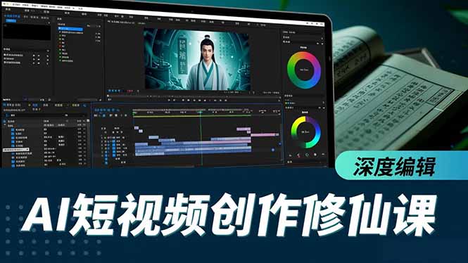 AI短视频创作修仙课，从炼气到金仙、爆款复刻、深度编辑，掌握全栈AI能力-乐码云集