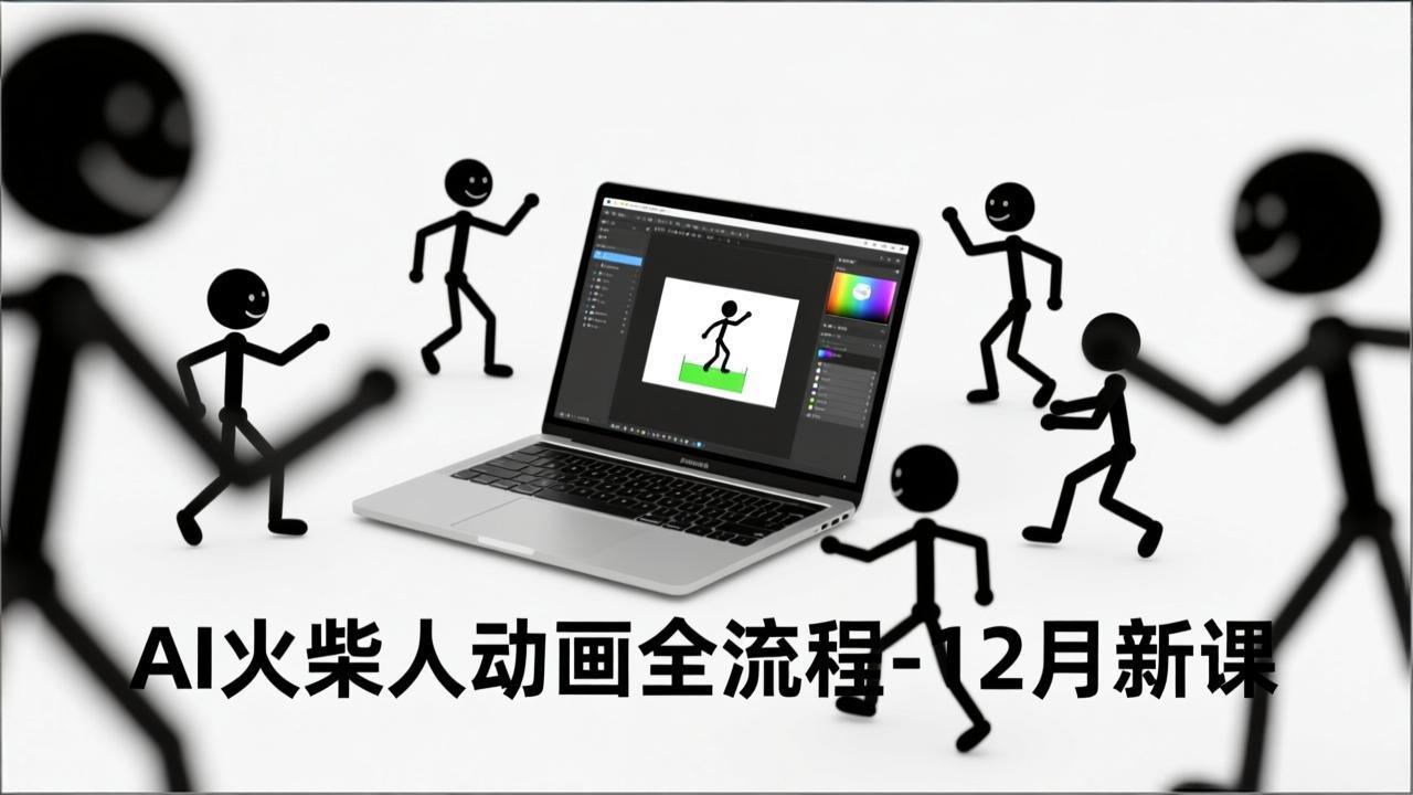 AI火柴人动画全流程-12月新课，文案生成、声音克隆、视频剪辑，零基础快速产出动画-乐码云集