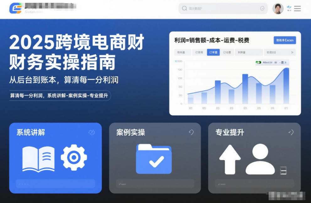 2025跨境电商财务实操指南，从后台到账本，算清每一分利润，系统讲解-案例实操-专业提升-乐码云集