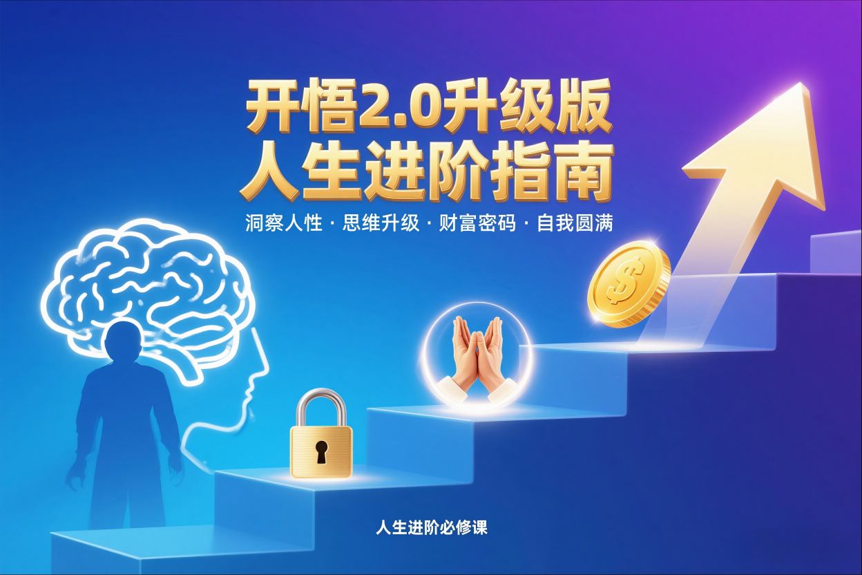 开悟2.0升级版人生进阶指南，洞察人性-思维升级-财富密码-自我圆满-乐码云集