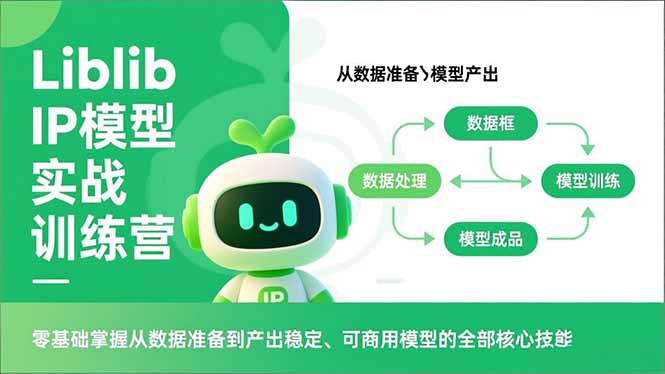 Liblib IP模型实战训练营，零基础掌握从数据准备到产出稳定、可商用模型的全部核心技能-乐码云集