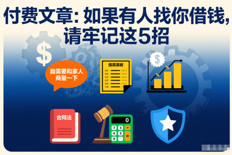 付费文章：如果有人找你借钱，请牢记这5招-乐码云集