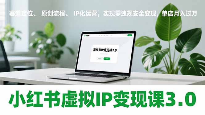 小红书虚拟IP变现课3.0，赛道定位、原创流程、IP化运营，实现零违规安全变现，单店月入过万-乐码云集
